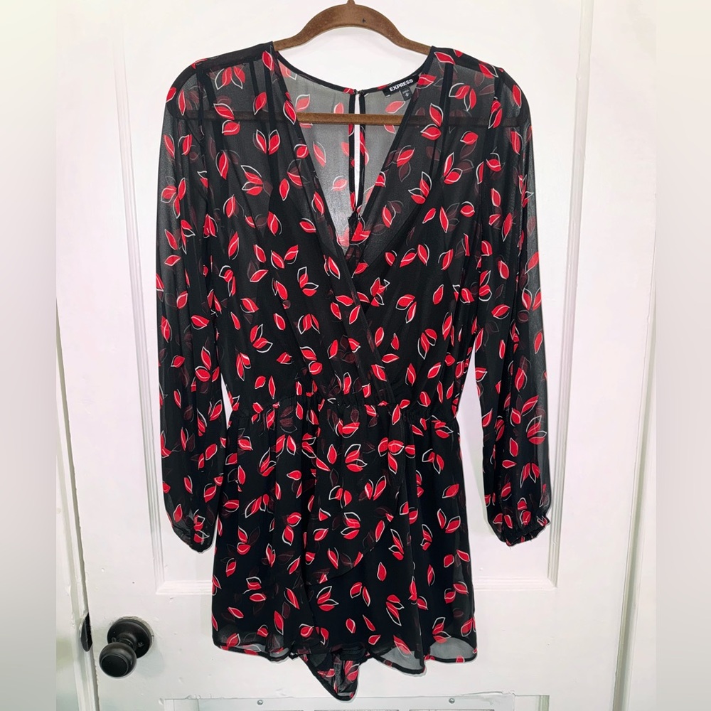 Black and Red Romper